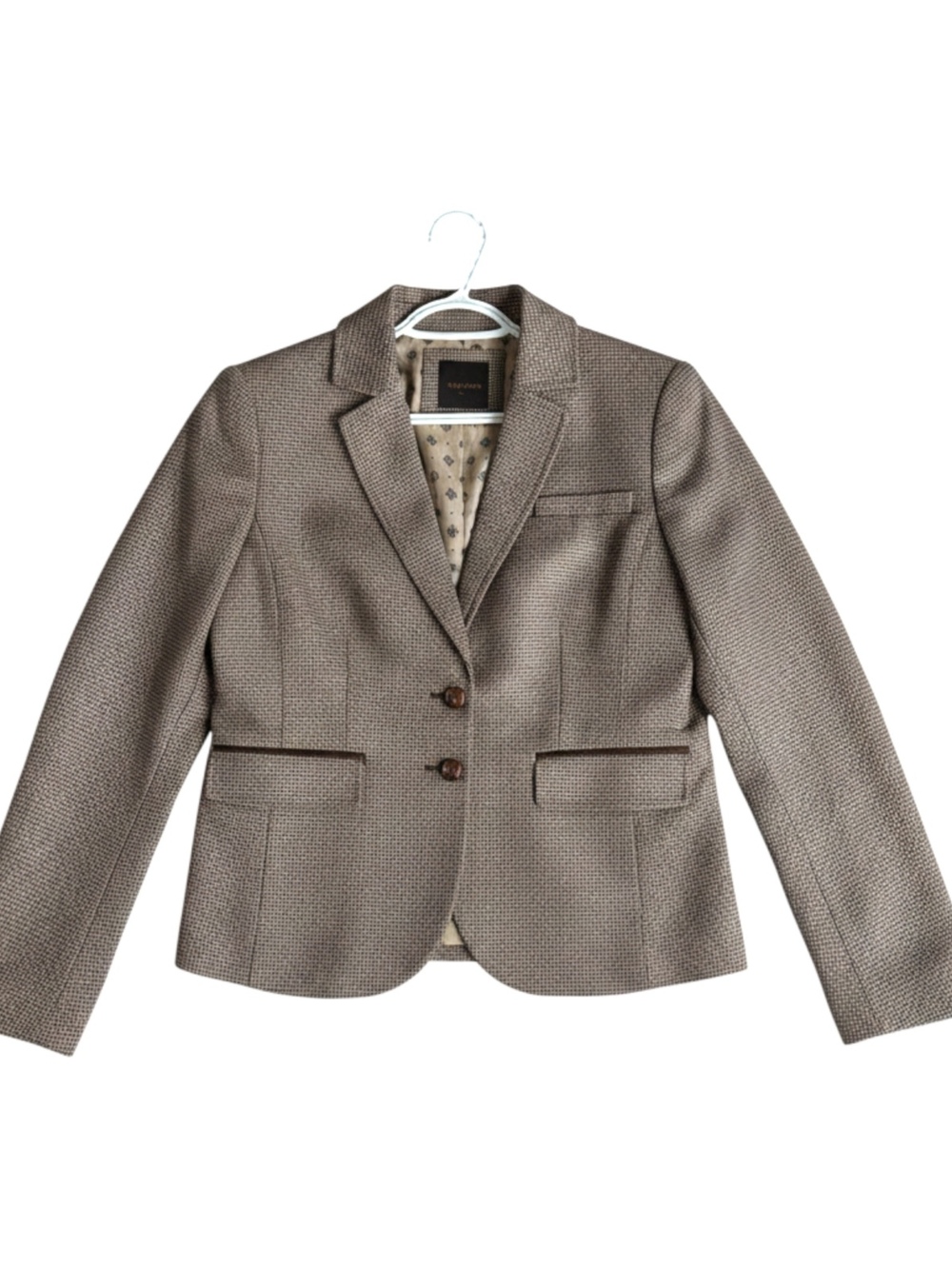 The Limited Women's Houndstooth Blazer with Elbow Patches Size M